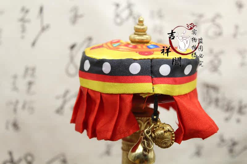 Молитвенный барабан 5件包邮佛教用品亚青手摇转经轮伞盖防尘罩 迷你裙边宝伞宝幢