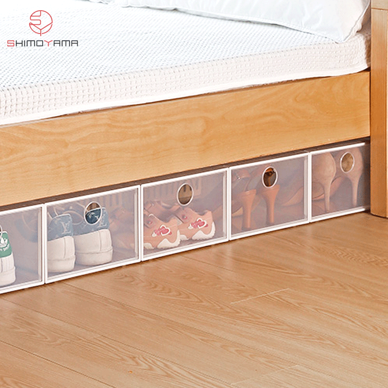 Shuangshan dust-proof transparent shoe box entrance AJ basketball shoes men's and women's shoes storage box jrs breathable simple tide shoe cabinet