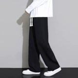 Мужские шелковые летние спортивные штаны для отдыха, свободный прямой крой