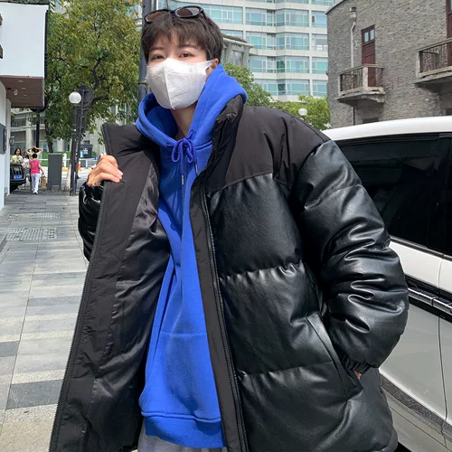 Полиуретановая демисезонная куртка, утепленный пуховик с пухом