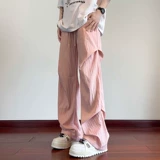 Шелковые летние тонкие штаны, парашютист для отдыха, свободный прямой крой