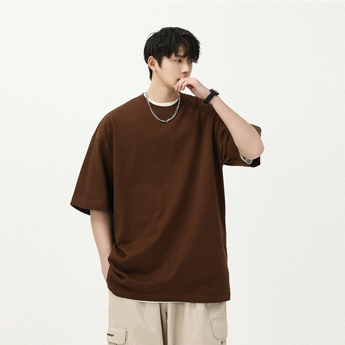 Хлопковая черная шелковая футболка с коротким рукавом, свободный крой, короткий рукав