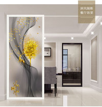 Modern simply custom deer forest art glass screen wind room household inbound seating partition to block home decoration
