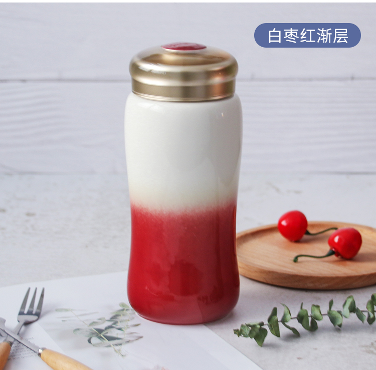 Do Tang Xuan porcelain cup joy harmony travel cup with single - layer high - capacity portable ceramic cup tea cup