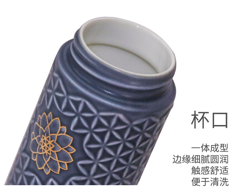 Dry Tang Xuan live China cups and gold flower of life sunshine cup with double creative ceramic water glass cups couples