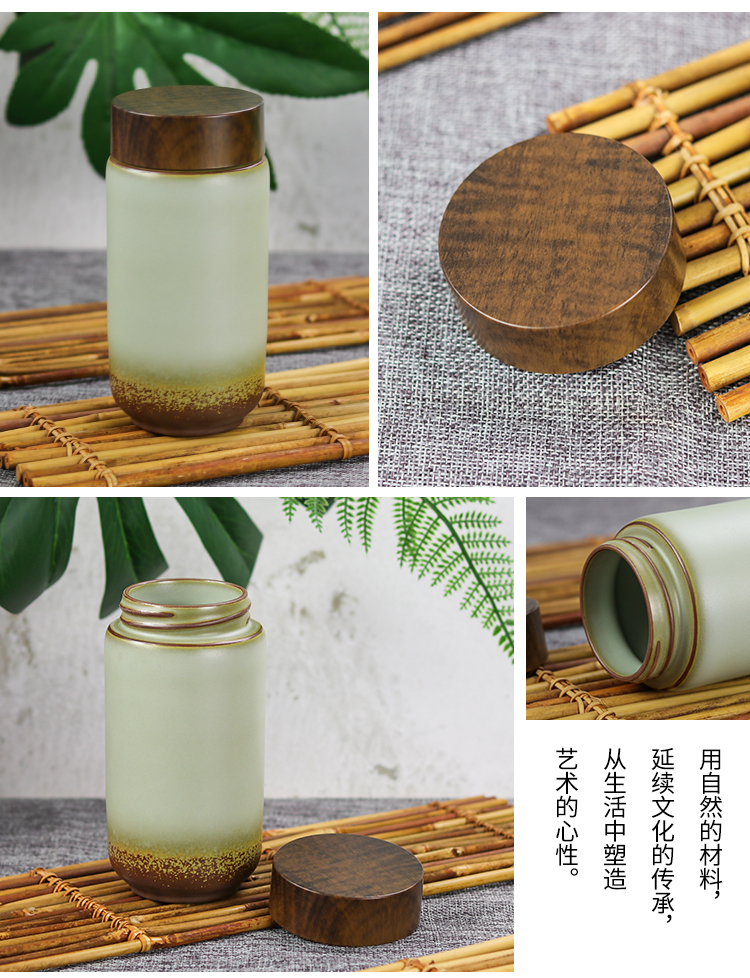 Do Tang Xuan porcelain pottery applause straight tube single 400 ml will "bringing a creative ceramic water glass gifts