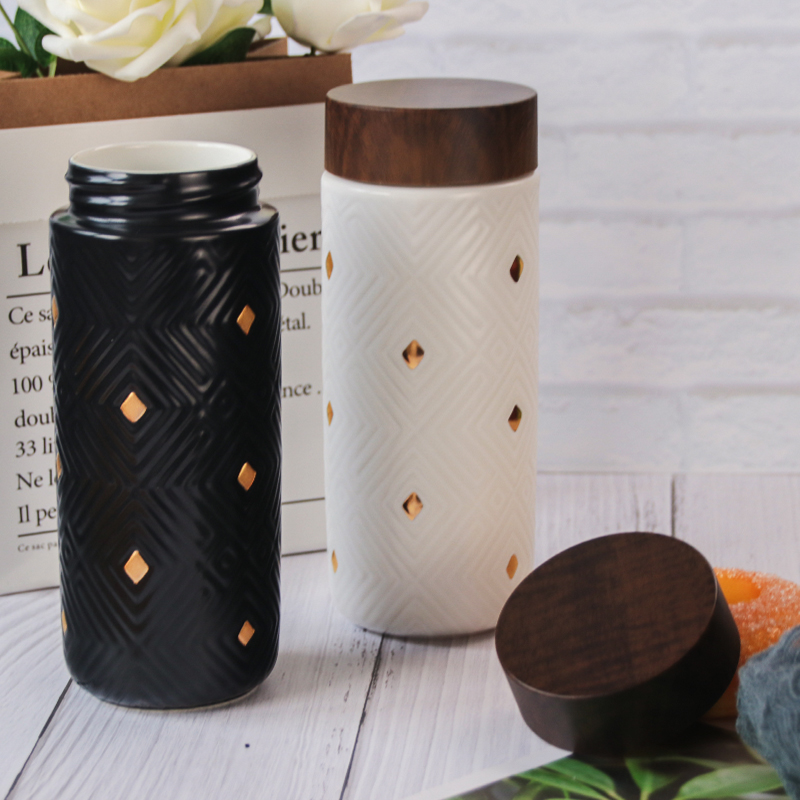 Do Tang Xuan work miracle China cups and gold cup with wood grain and creative gift ceramic cup with cover the cup is it