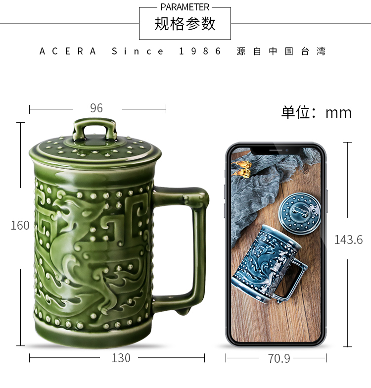 High dry Tang Xuan living in extremely good fortune porcelain cup size cup with cover ceramic business office tea cup gift cup water