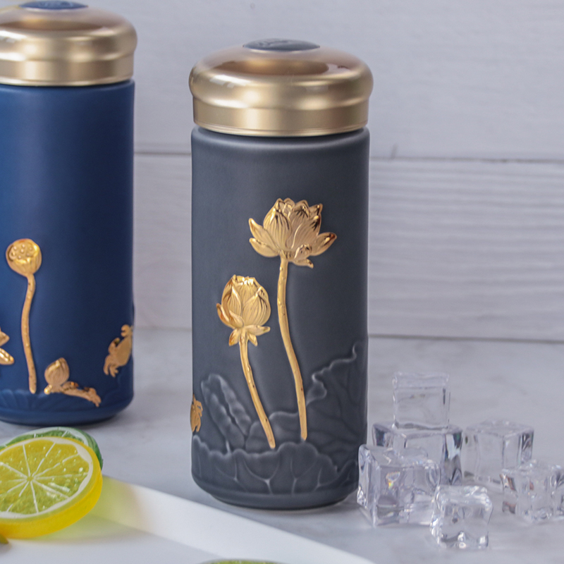 Dry Tang Xuan porcelain cup live harmony with cup double 350 ml art glass ceramic cup new business gifts