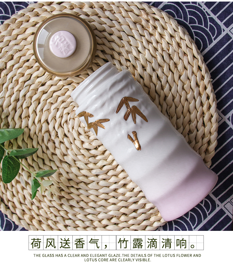 Do Tang Xuan porcelain cup big bamboo with creative ceramic cups water in a cup business office custom man