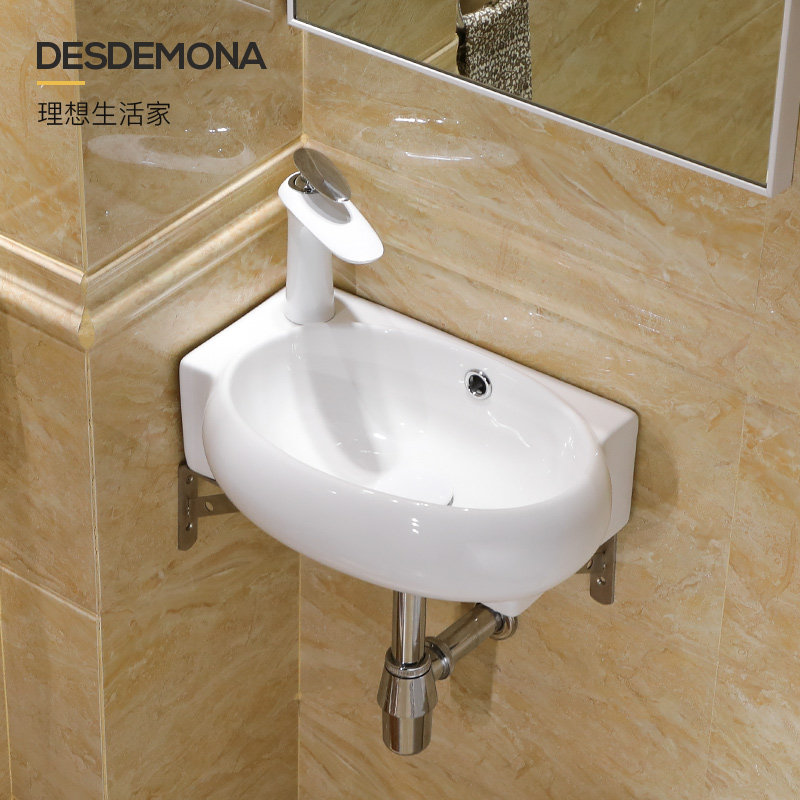 Balcony small wash basin hanging wall washbasin mini dressing room small apartment simple ceramic basin