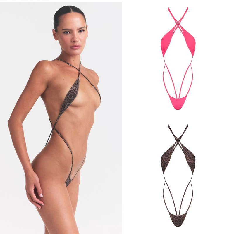 Skims Fits Everybody Picot Micro Teddy Halter Neck Bodysuit Sexy Lingerie Loungewear Skims Fits Everybody Picot Micro Teddy Halter Neck Bodysuit Sexy Lingerie Loungewear