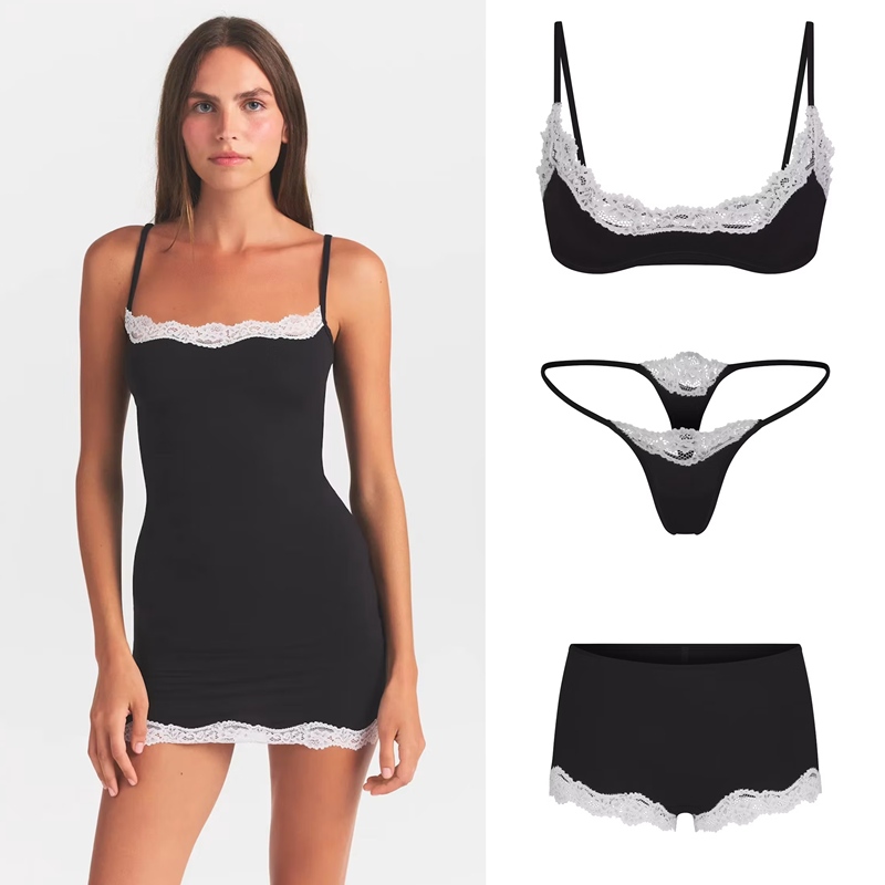 Halloween Limited Edition Skims Fits Everybody Lace Lace Dress Short Lingerie Set Halloween Limited Edition Skims Fits Everybody Lace Lace Dress Short Lingerie Set