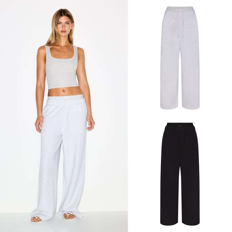 In-Stock Skims Double-Waist Cotton Fleece Double Waist Pant Fleece Straight-Leg Casual Pants In-Stock Skims Double-Waist Cotton Fleece Double Waist Pant Fleece Straight-Leg Casual Pants