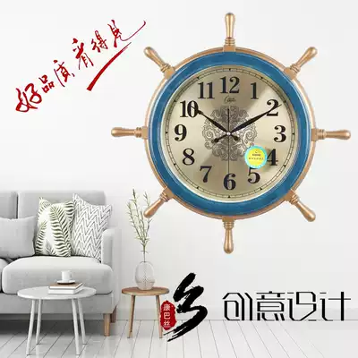 Kangba 20 inch mute ancient clock three-dimensional creative living room wall watch quartz clock fashion modern rudder wall clock
