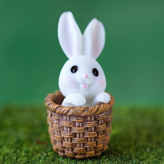 Baked birthday cake decorations Internet celebrity bunny Korean mini carrot basket pastoral style