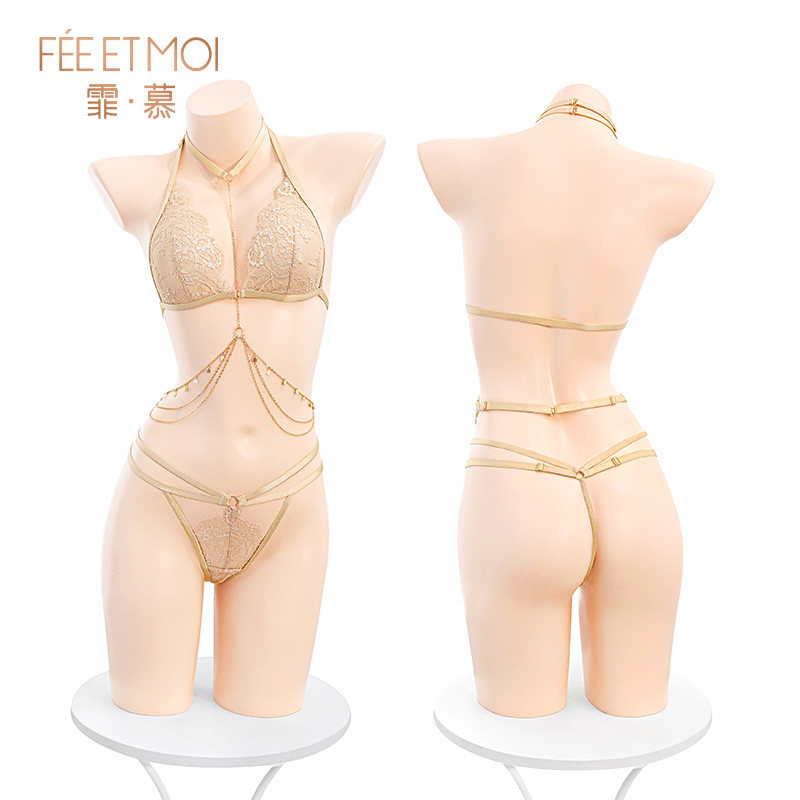 Lace Chain Teddy Set detail 4