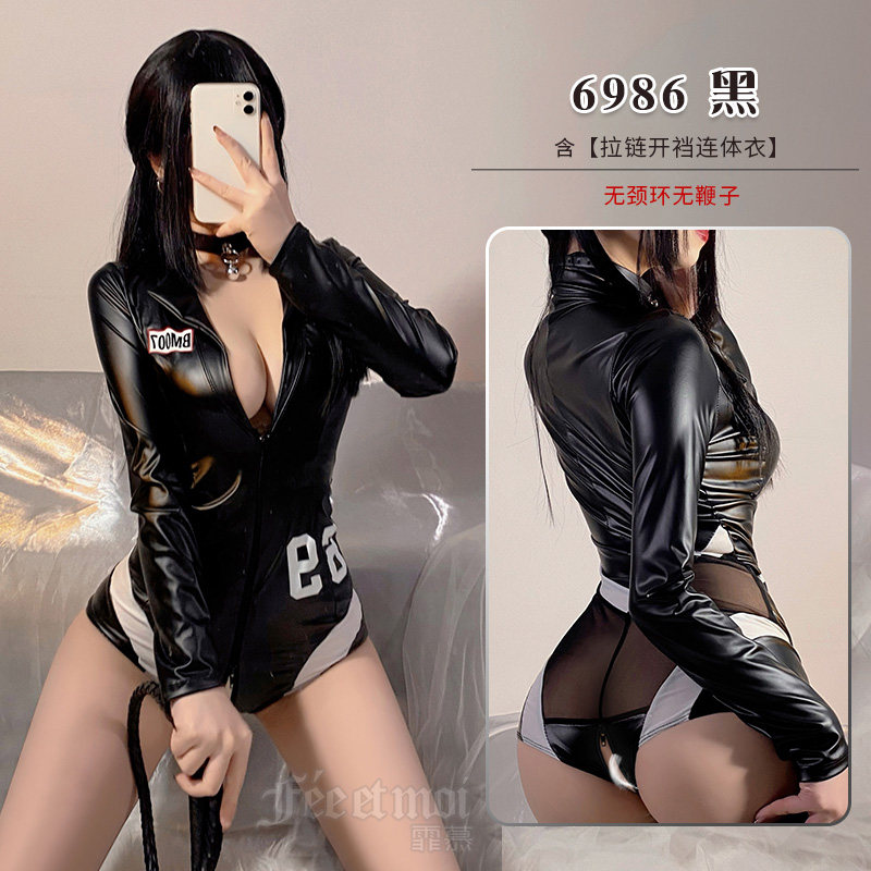 Leather Bodysuit detail 6