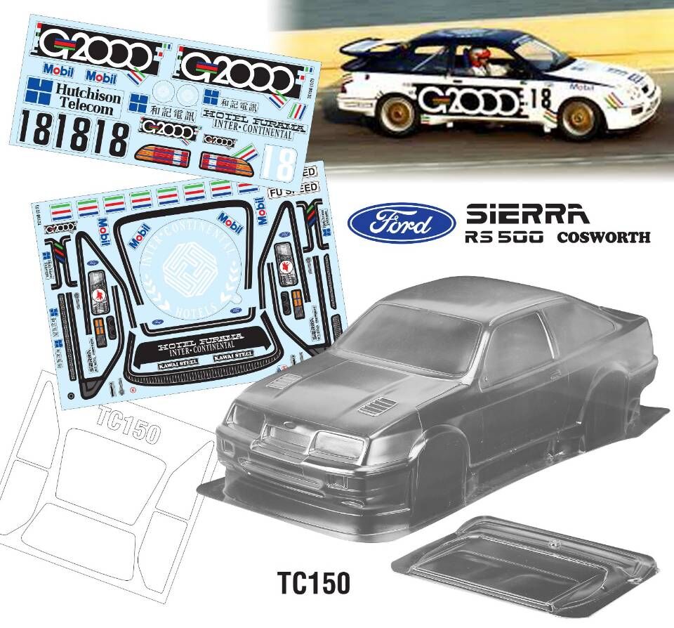 Team C 1 10 Ford Sierra Rs500 透明pc車殼190mm