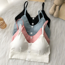 High school student girl without steel ring movement Breasted Underwear Woman Vest Wrapped in Chest Strap Bottom Harness Spring Autumn Thin