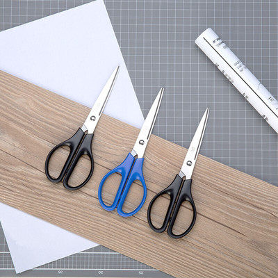 Deli 0603 scissors student manual paper-cut knife portable stainless steel art no-tip round head safety scissors