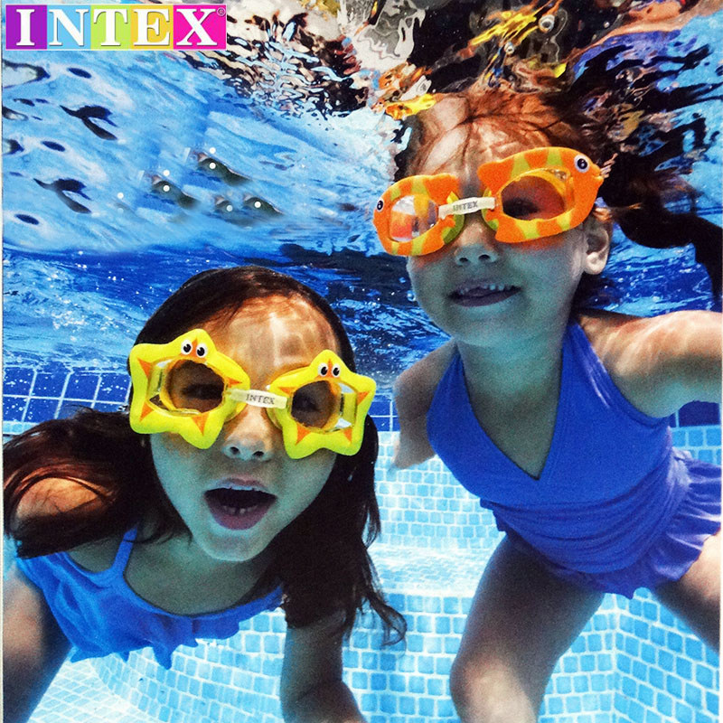 INTEX children swimming goggles swimming goggles swimming circle animals styling swimming glasses 3-10 years old