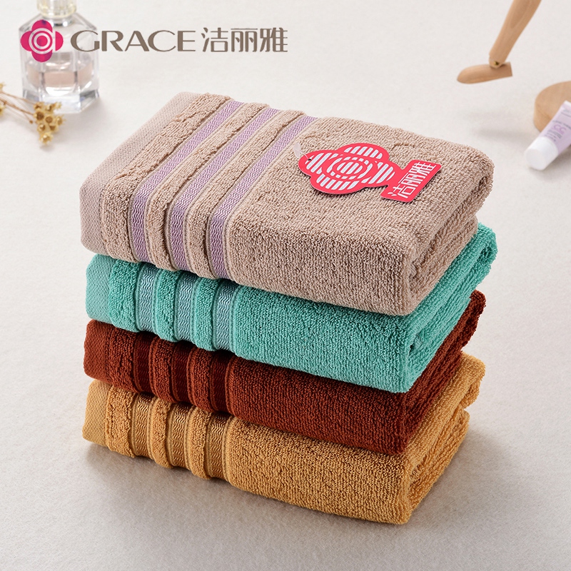 Jie Liya khăn bông 4 gói tắm dày khăn lớn thấm nước mềm khăn người lớn hộ gia đình rửa mặt khăn mặt - Khăn tắm / áo choàng tắm