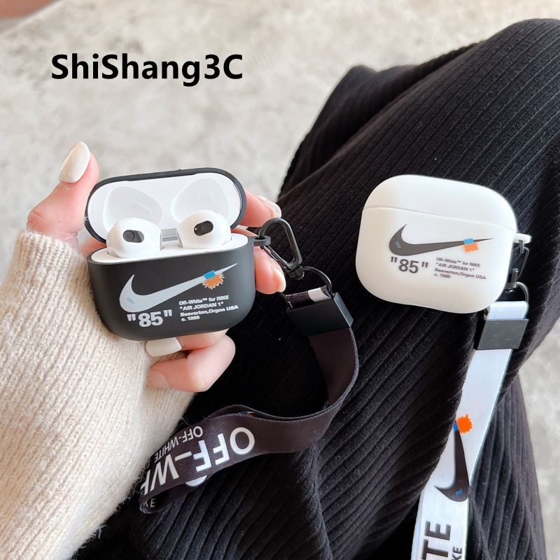 Trendy Brand Nike Suitable for Airpods4 Protective Case AirPods Earphone Case Creative Airpodspro Protective Case Anti-Fall Apple Bluetooth Earphone Case High-End Airpodspro3 Case Couple