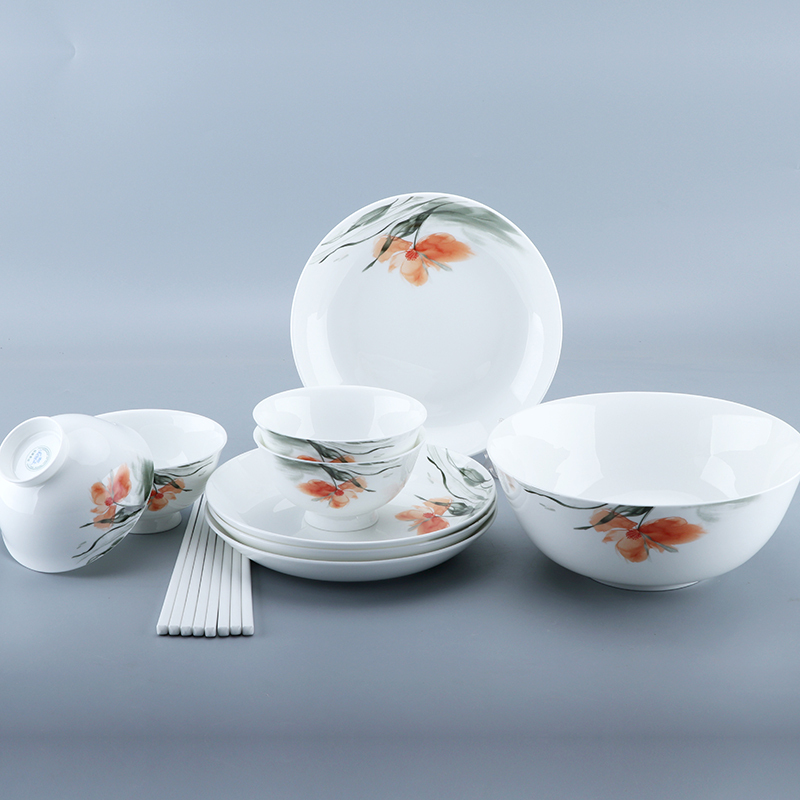 Shandong Haicai 13-Piece Tableware Set, Easy to Clean Without Detergent, Gift Box, Wudi Marine Shell Porcelain, Direct Sales from the Manufacturer