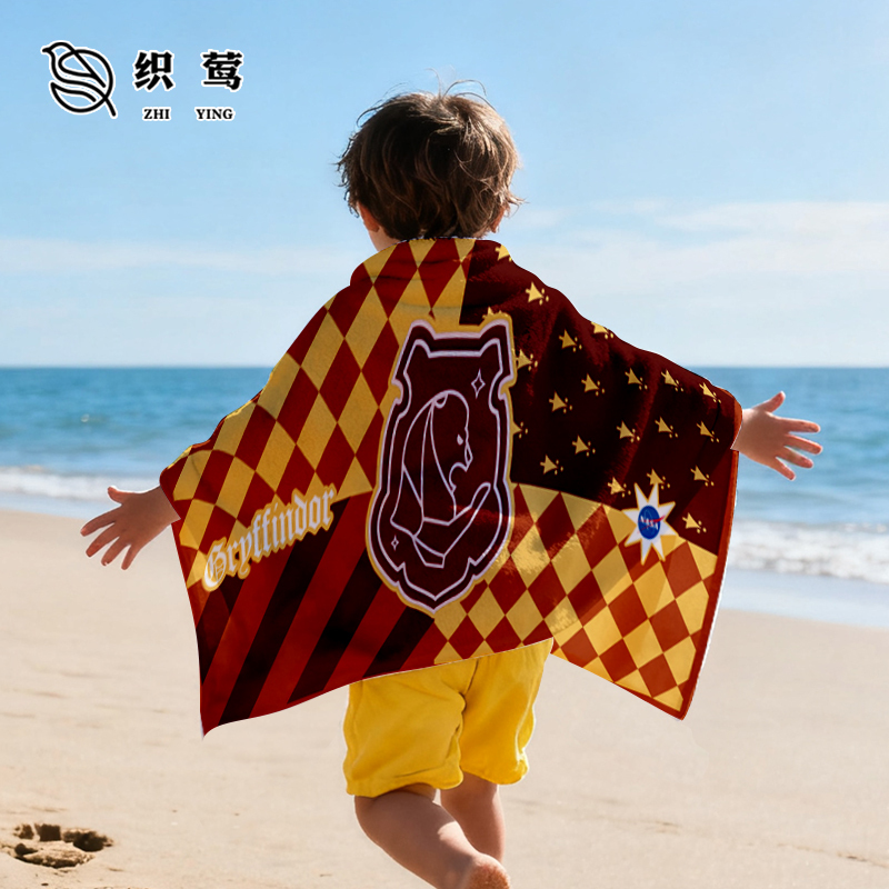 Nasa Co-Branded Harry Potter Hogwarts Gryffindor Quick-Drying Bath Towel for Kidsren and Adults