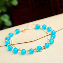 Mika natural Tianhe stone double layer original bracelet