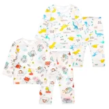 Хлопковое детское нижнее белье, детский комплект, лонгслив, тонкая пижама, термобелье, детские штаны для раннего возраста