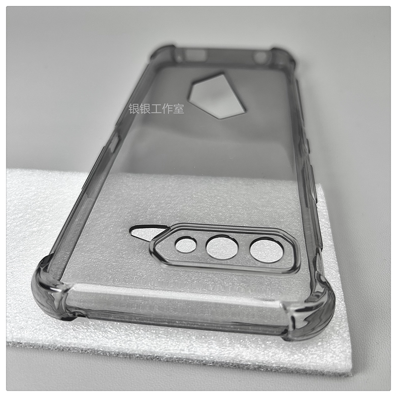 Airbag Transparent Black Case Suitable for Asus Rog 5S Pro Phone, Transparent Ultra-Thin Soft Silicone Full-Cover Case with Curved Edges Airbag Transparent Black Case Suitable for Asus Rog 5S Pro Phone, Transparent Ultra-Thin Soft Silicone Full-Cover Case with Curved Edges