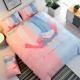 Cặp đôi cá tính Kaihao in bốn bộ phim hoạt hình kỹ thuật số chăn quilt 1,5 / 1,8m bộ đồ giường nhà dệt