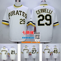 Đồng phục bóng chày Cướp biển CERVELLI 29 # 27 KANG CLMENTE 21 # áo thun - Thể thao sau bộ gió the thao nam nike