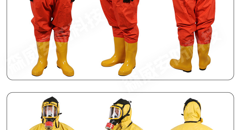Одежда стойкая к химическому воздействию 轻型防化服半封闭耐酸碱一二级防化服消防连身式防护衣工厂专用 OTHER