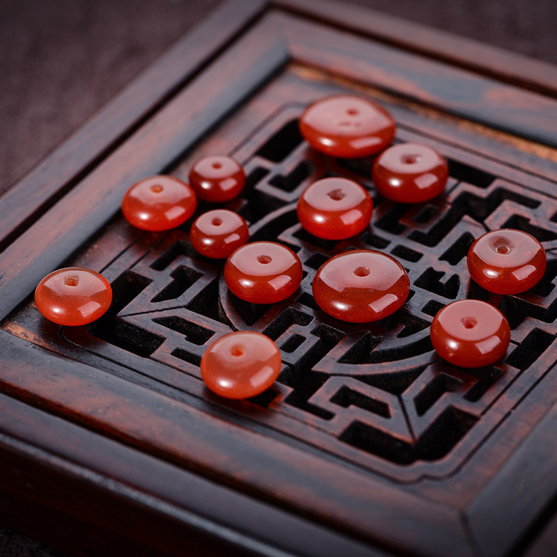 Bo Yali red Agate spacer gasket Buddha beads Crystal beads Bodhi DIY handmade accessories abacus beads