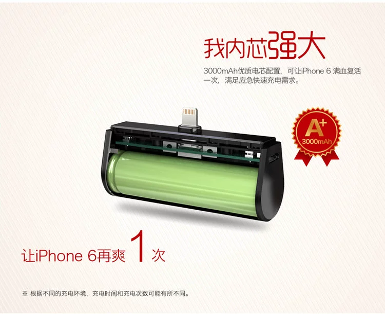 iwalk Kho báu bỏ túi Apple ngân hàng điện năng đặc biệt điện thoại di động iPhone6 ​​Mini power bank DBS3000L - Ngân hàng điện thoại di động