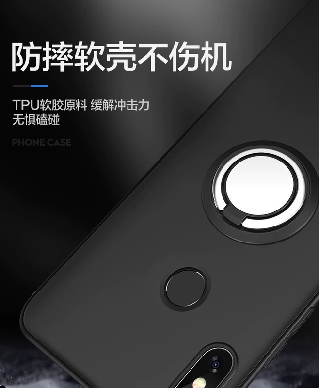 Gạo đỏ 6PRO vỏ điện thoại di động Gạo đỏ 7A gạo đỏ 6 vỏ điện thoại di động vỏ gạo đỏ 6a bảo vệ chống rơi vỏ mềm vỏ bao gồm tất cả nam và nữ mỏng tùy chọn vòng khóa - Nhẫn