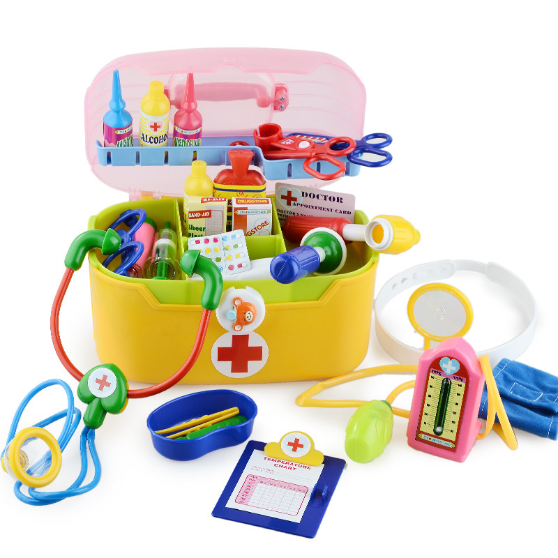 Xingyue children play house little doctor toy set simulation hospital medical stethoscope injection 018 medicine box