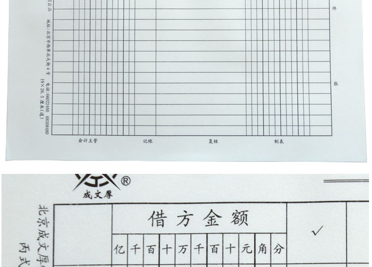 成文厚 记账凭证汇总表 记帐凭证汇总表 丙式-145-1 190*265mm