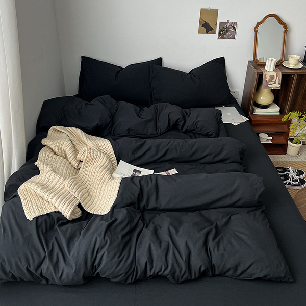 Washed Cotton Duvet Cover One-Piece All Cotton Quilt Cover Single Student Dormitory 150x200x230 Single 1.5 M Separate