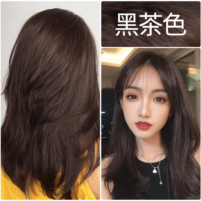 Black Tea Hair Dye Cream Female 2022 Popular Color Bubble Foam Pure Home Dye Cover White Hair Plant Package