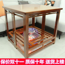 Grill home Square Multi-functional folding wood frame Subtable heating table Electric baking fire basin Baking Table Pit Table
