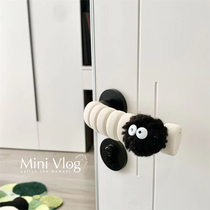 Cute briquette door handle sheath entry door handle anti-collision pad protective cover bedroom anti-static door handle cover universal