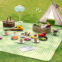 ins wind plaid spring cruise mat picnic cushion thickened outdoor picnic cloth waterproof anti-damp cushion park meadow mat