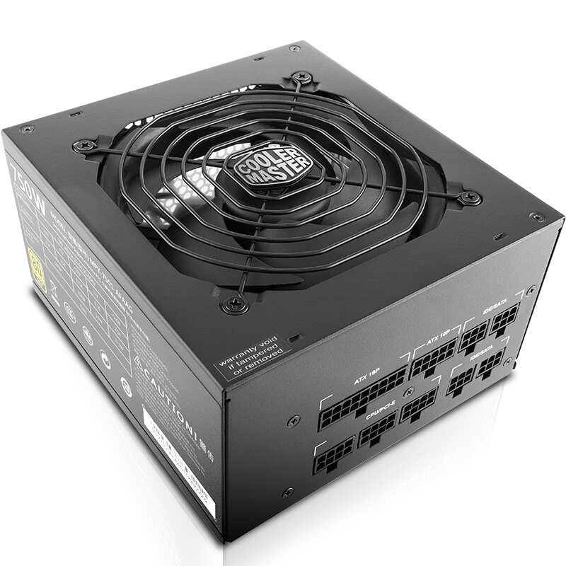 Cooler Master MWE750 GOLD rated 750W full module gold effect desktop computer modular computer power supply