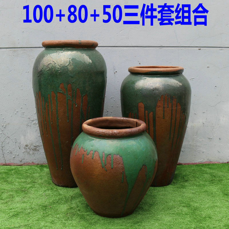 Peacock màu xanh treo men gốm gốm đất sét gốm sàn cảnh trang trí bình hoa mô phỏng chậu hoa chậu - Vase / Bồn hoa & Kệ chau nhua trong cay