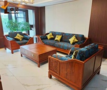 New Chinese sofa Hedgehog Purple Sandalwood Quality Furniture Kyocera Lotus Pond Moon Color Sofa Villa living room Pear Wood Sofa