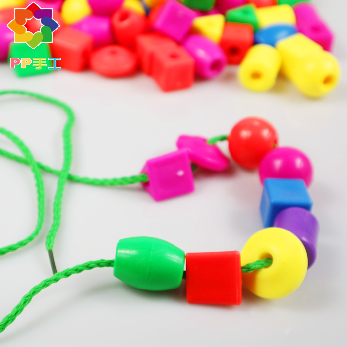 Kindergarten Strings Beads Threading Building Blocks Plastic Tabletop Puzzle Building Blocks Children Geometric Screws Assembly Toys